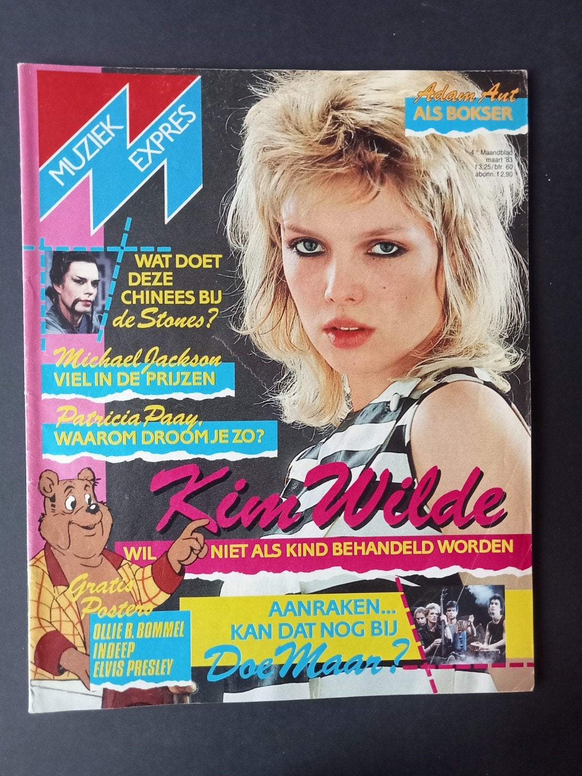 Kim Wilde tijdschrift Dutch Muziek Express 1983, Ophalen of Verzenden