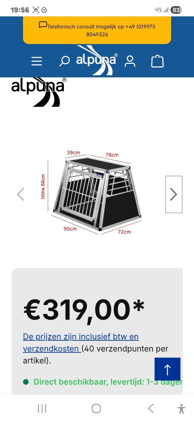Stevige Autobenche, Ophalen