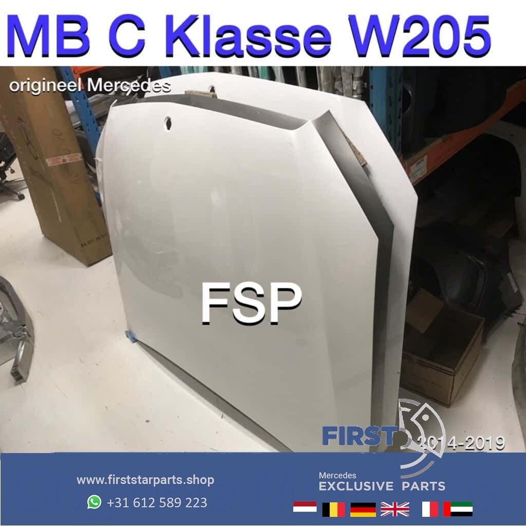 W205 C43 AMG motorkap wit grijs zwart Mercedes C Klasse 2014