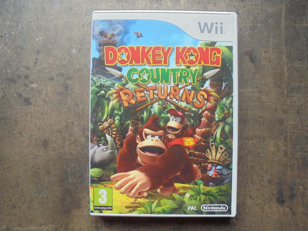 Donkey Kong Country Returns voor Wii (zie foto's) II, Games en Spelcomputers, Games | Nintendo Wii, Avontuur en Actie, Gebruikt