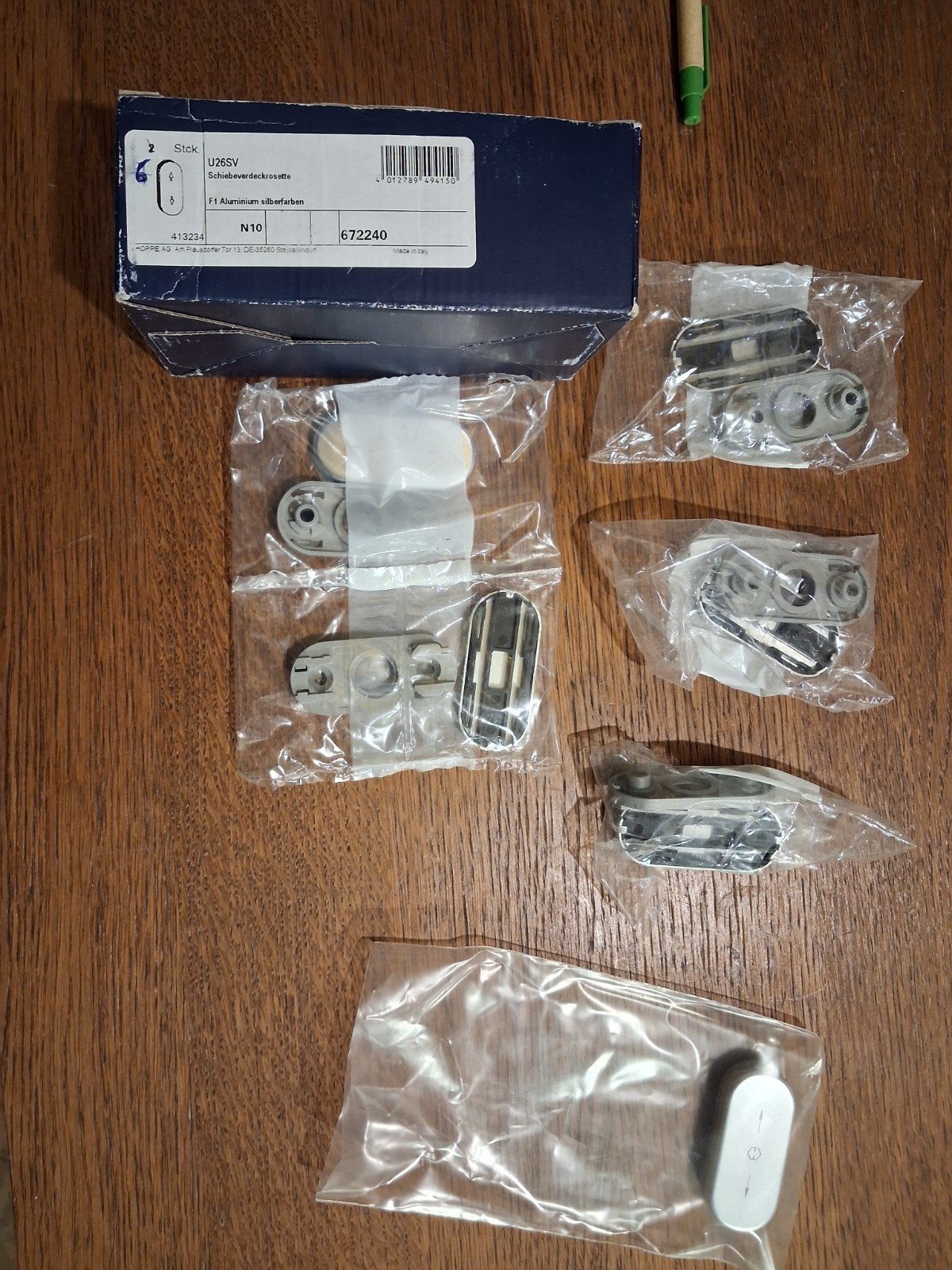 6x HOPPE U26SV afdekrozet raamgreep – art. 67224, Ophalen