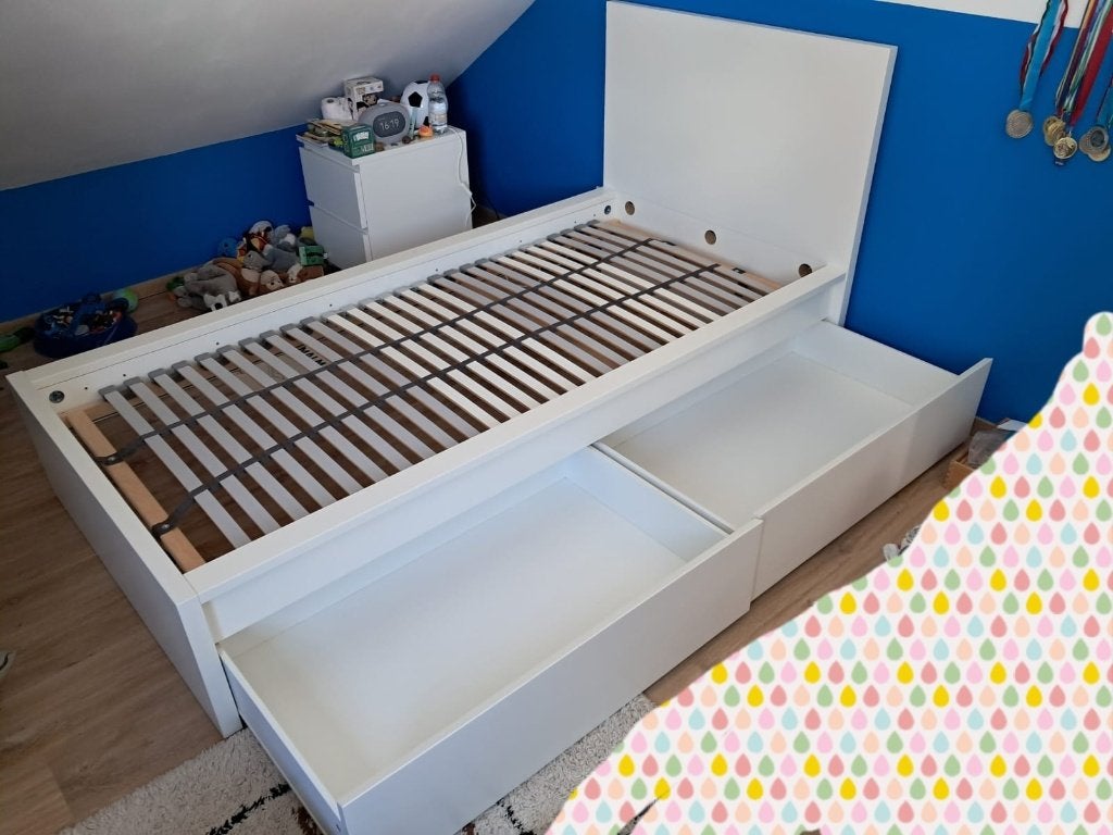Lit ikea Malm 1personne, 90 cm, Enlèvement, Une personne, Comme neuf