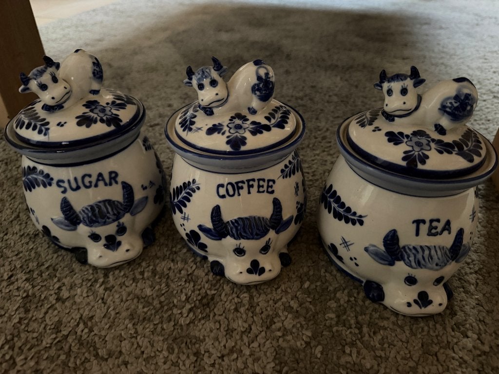 Delft blauw 3 delige set, Antiek en Kunst, Ophalen of Verzenden