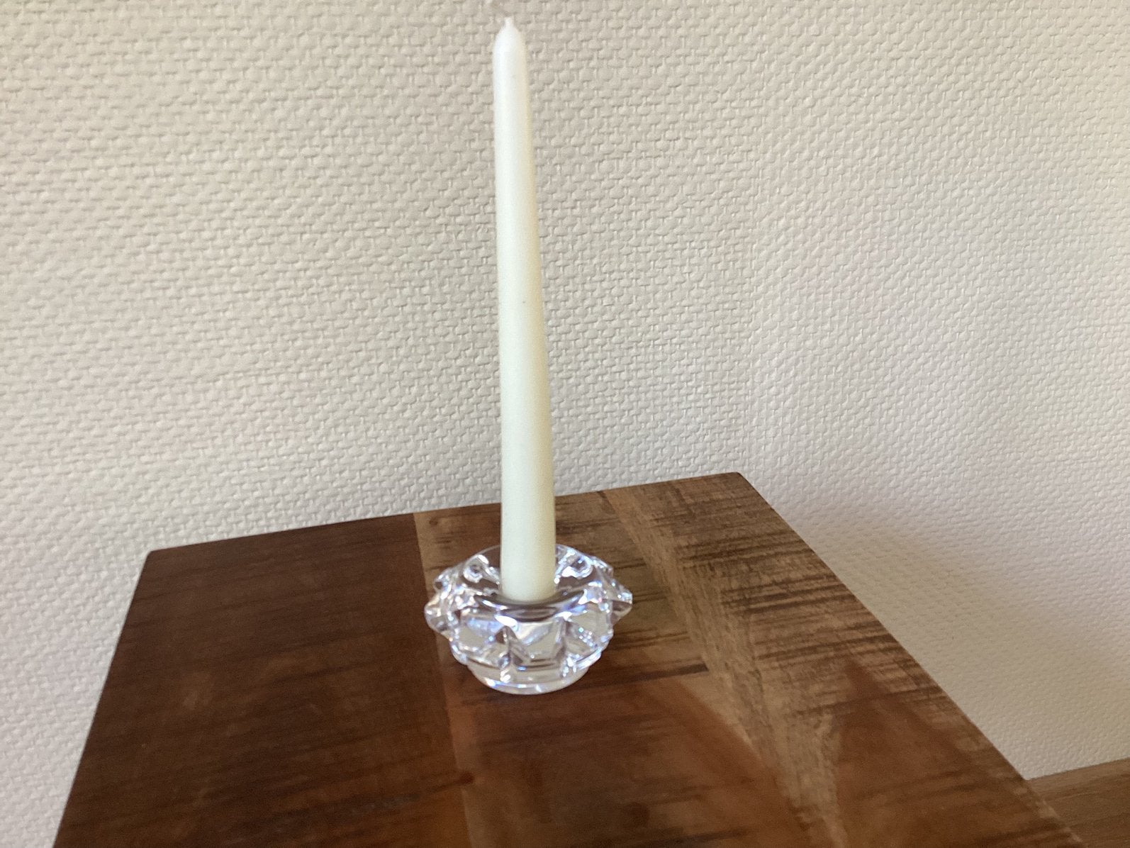 Prachtige kristallen kandelaar Orrefors Corona Zweden, Antiek en Kunst, Ophalen, Glas