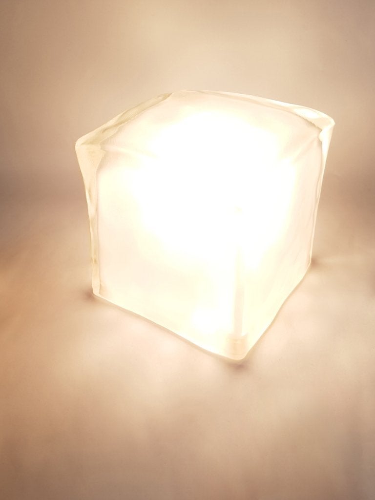 'ICE CUBE' lamp - gemaakt van glas - Retro - onberispelijk, Ophalen of Verzenden, Huis en Inrichting