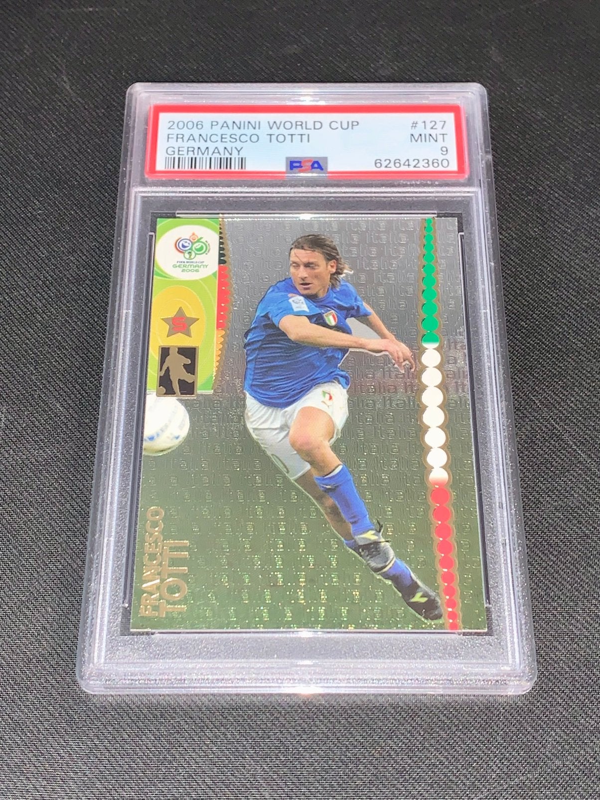 2006 PANINI WORLD CUP FRANCESCO TOTTI GERMANY PSA 9 Card, Enlèvement ou Envoi, Comme neuf, Image