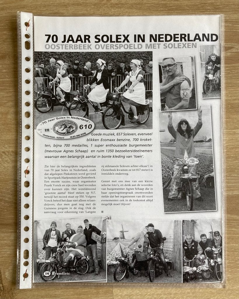 Map met documentatie 70 jaar Solex in Nederland / bromfiets, Fietsen en Brommers, Handleidingen en Instructieboekjes, Verzenden
