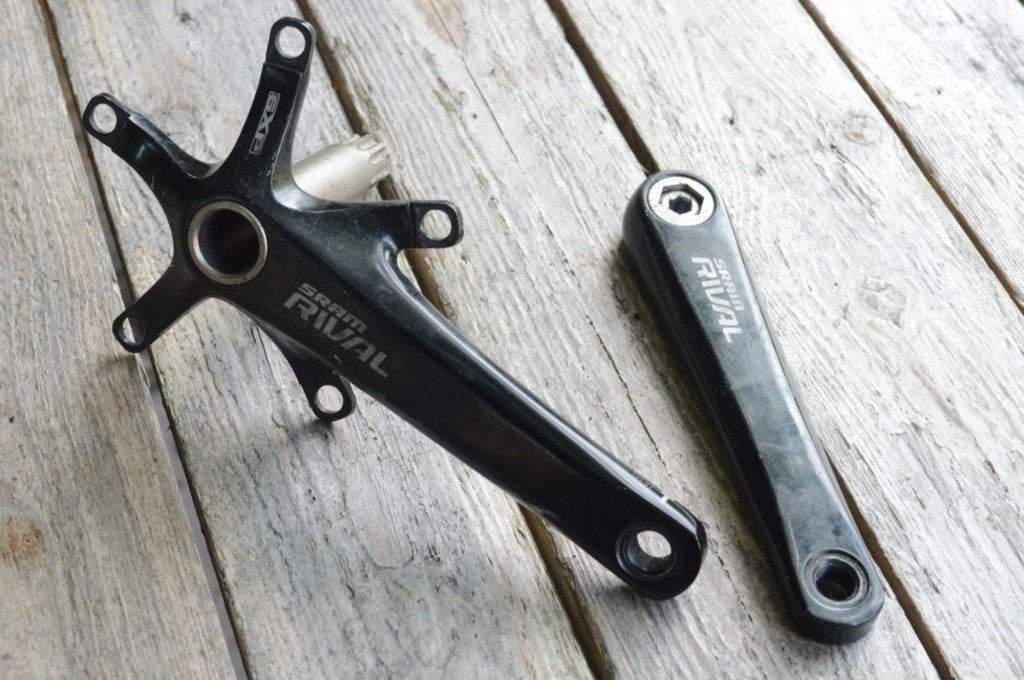 SRAM Rival Dubbel crankset, Fietsen en Brommers, Fietsonderdelen, Crankstel of Pedalen, Gebruikt, Ophalen of Verzenden, Aluminium