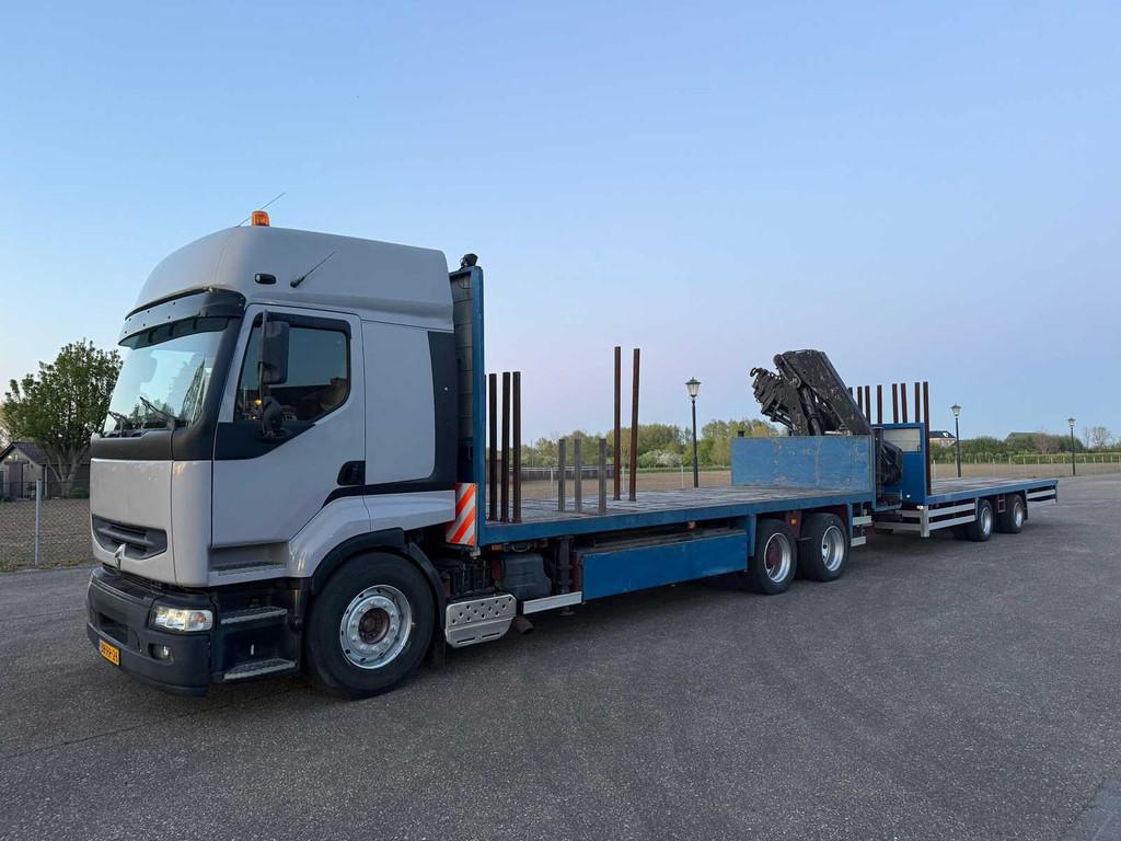 Renault HR 388 6X2 Autolaadkraan 22T/M1 met Draco Aanhangwag, Euro 2, Renault, Overige brandstoffen, Bedrijf