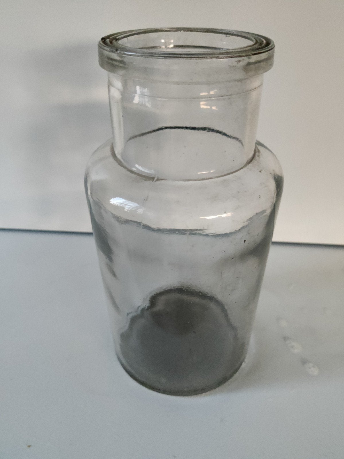 Antieke glazen apothekerspot / standfles zonder stop - Broca, Enlèvement, Verre