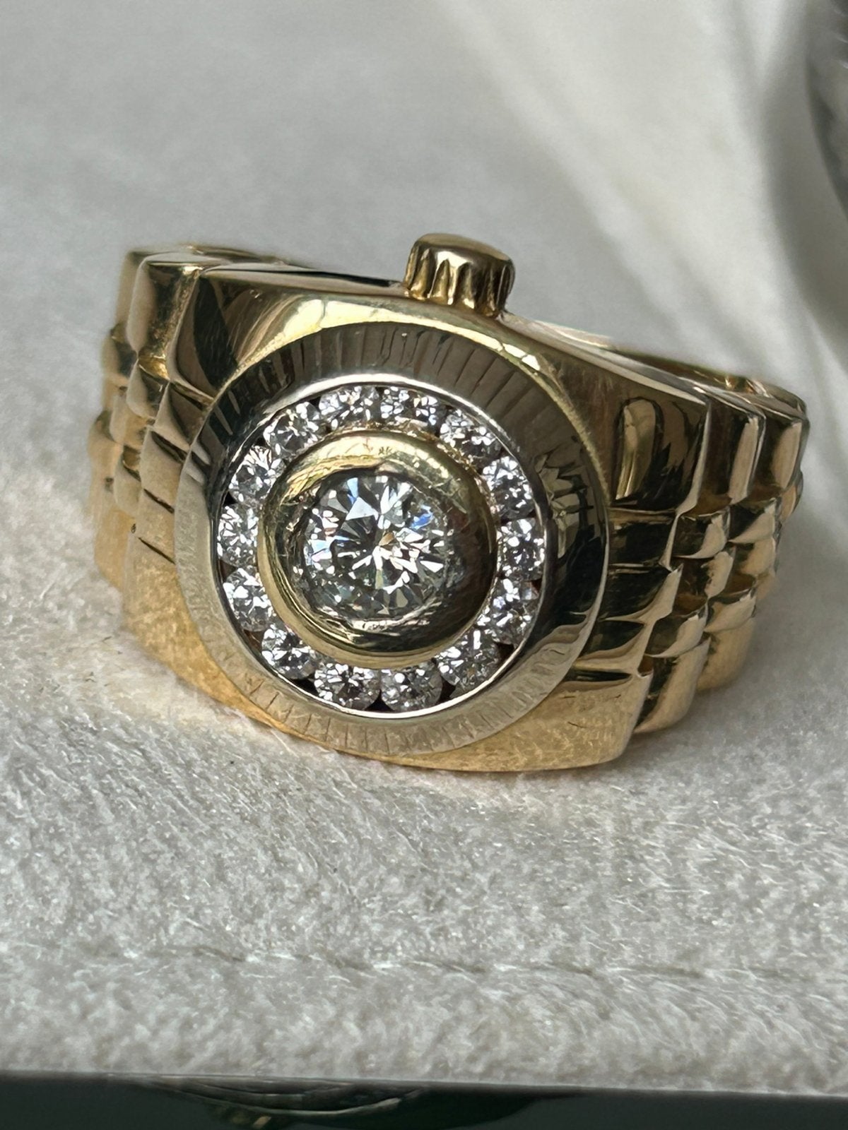 Rolex ring 18k met super mooie briljanten, Ophalen, Zo goed als nieuw