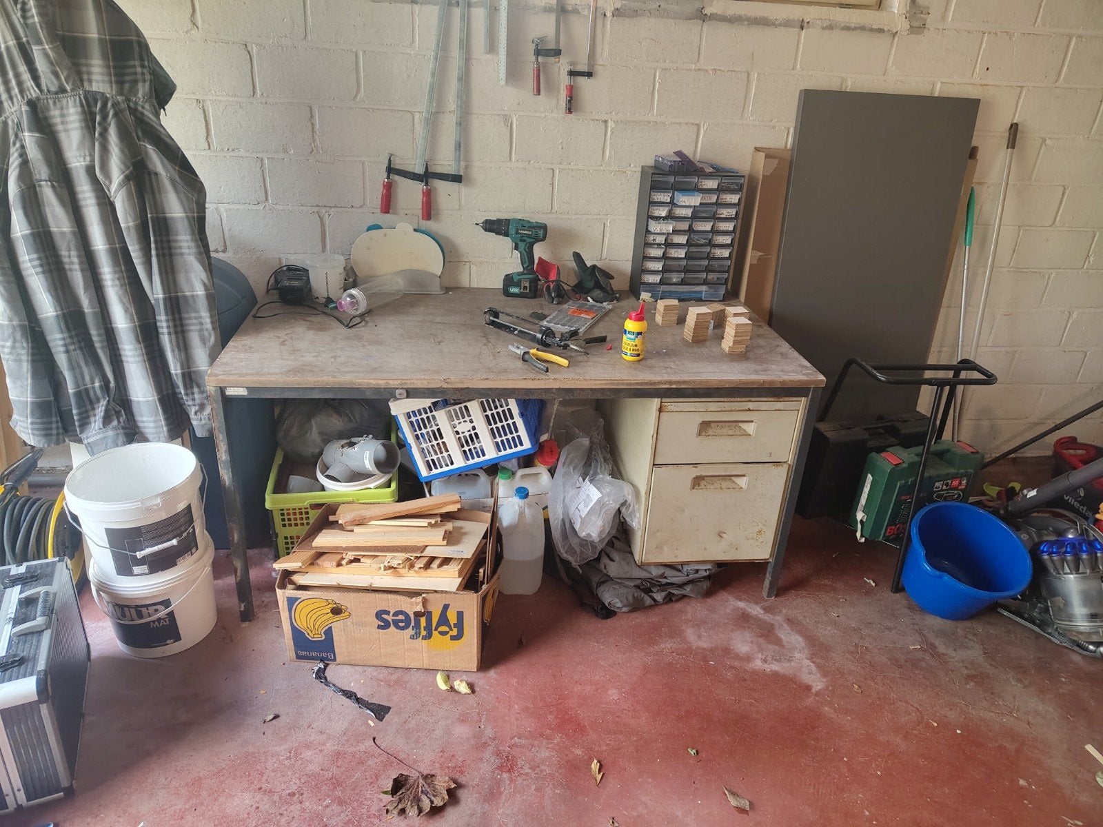 Werkbank met lade, Ophalen