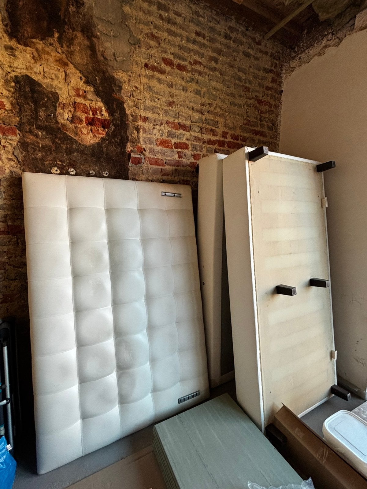 Boxspring 2 persoonsbed te koop!, Huis en Inrichting, Slaapkamer | Bedden, Ophalen, Overige materialen, Gebruikt, Wit