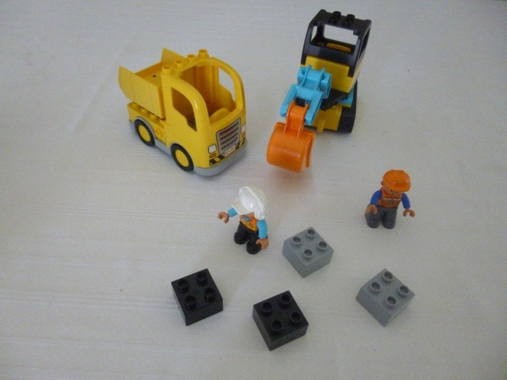 duplo Truck & Graafmachine met rupsbanden, Ophalen of Verzenden, Duplo