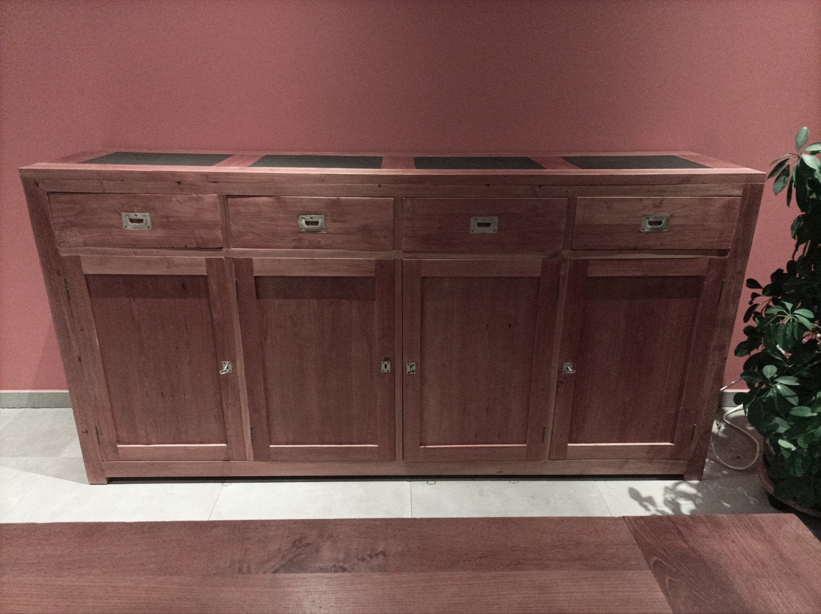 dressoir teck, Teck, Avec tiroir(s), 25 à 50 cm, 200 cm ou plus