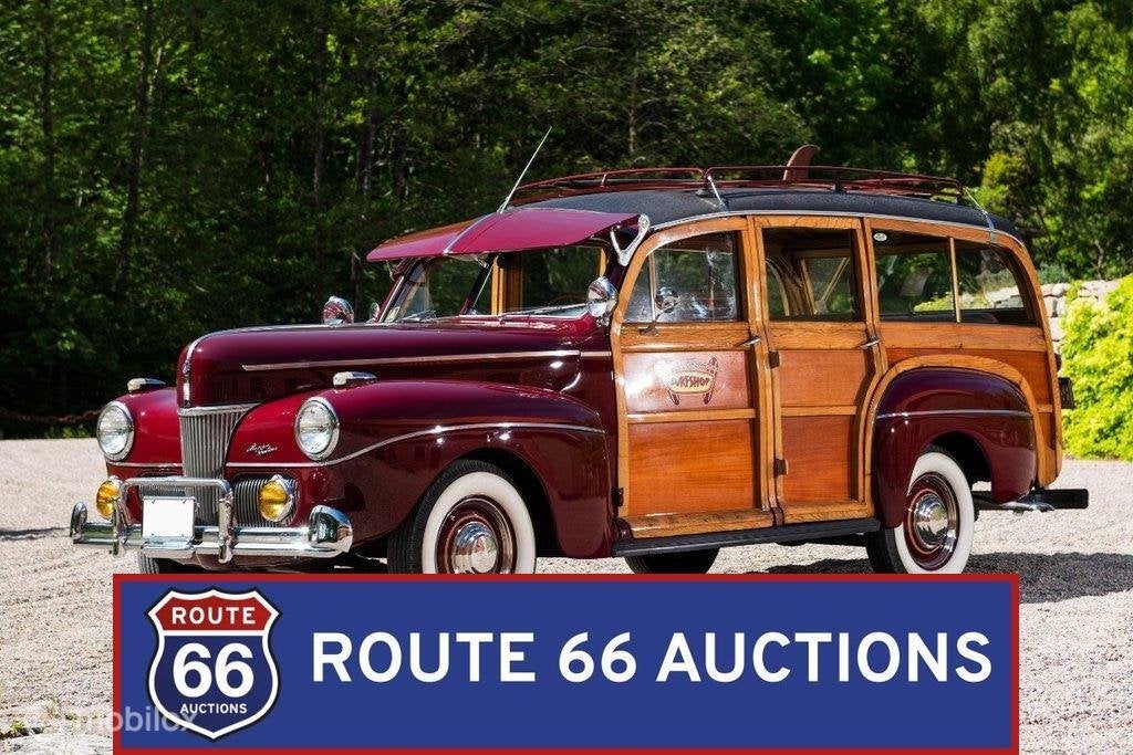 Ford Super De Luxe Station Wagon | 1941 | Route 66 Auctions, Auto's, Zwart, Bedrijf, Handgeschakeld, Overige carrosserie