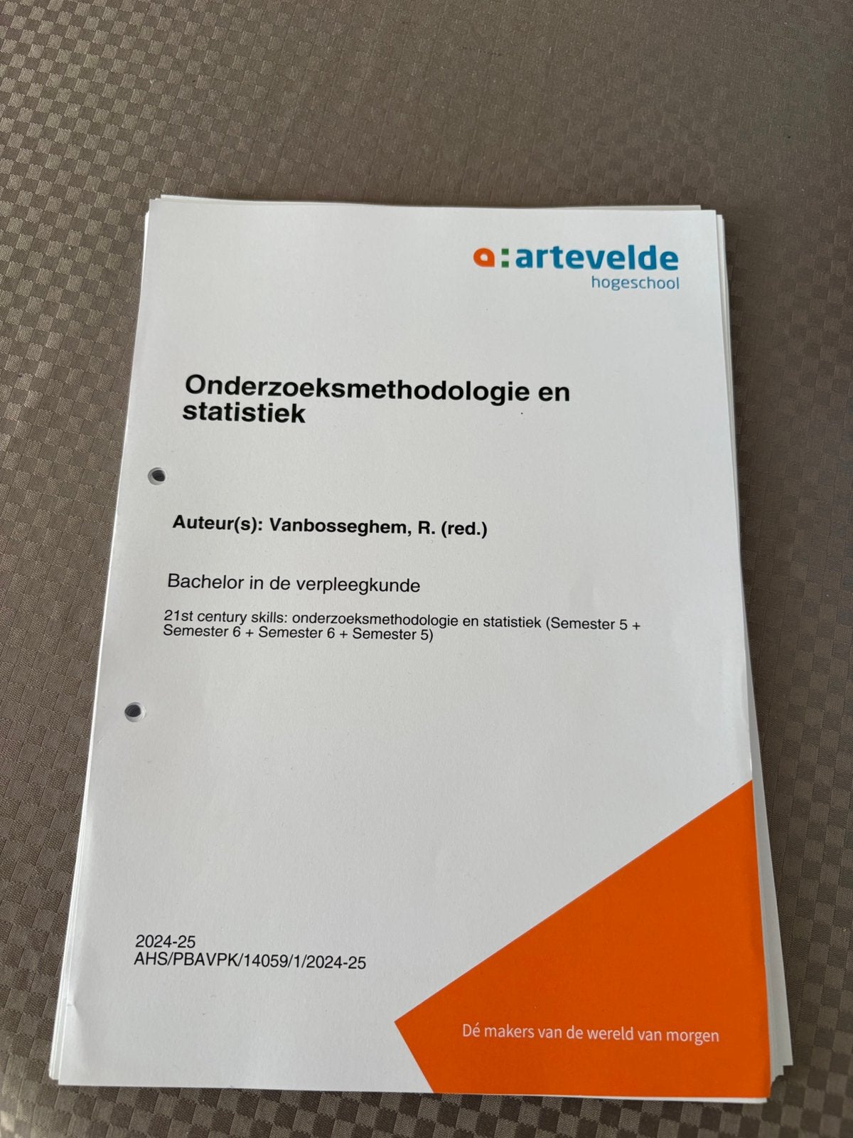 Cursus - Onderzoeksmethodologie & statistiek, Ophalen, Nieuw, Hogeschool