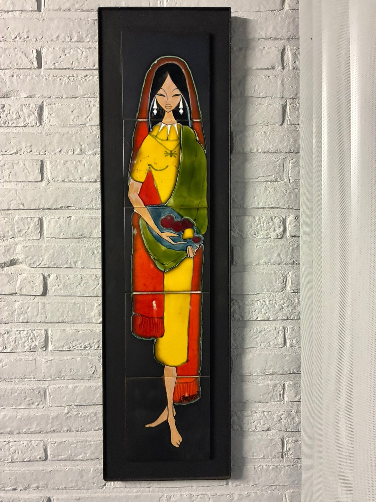 Tegelpaneel J.Belarti, Antiquités & Art, Art | Peinture | Moderne, Enlèvement ou Envoi
