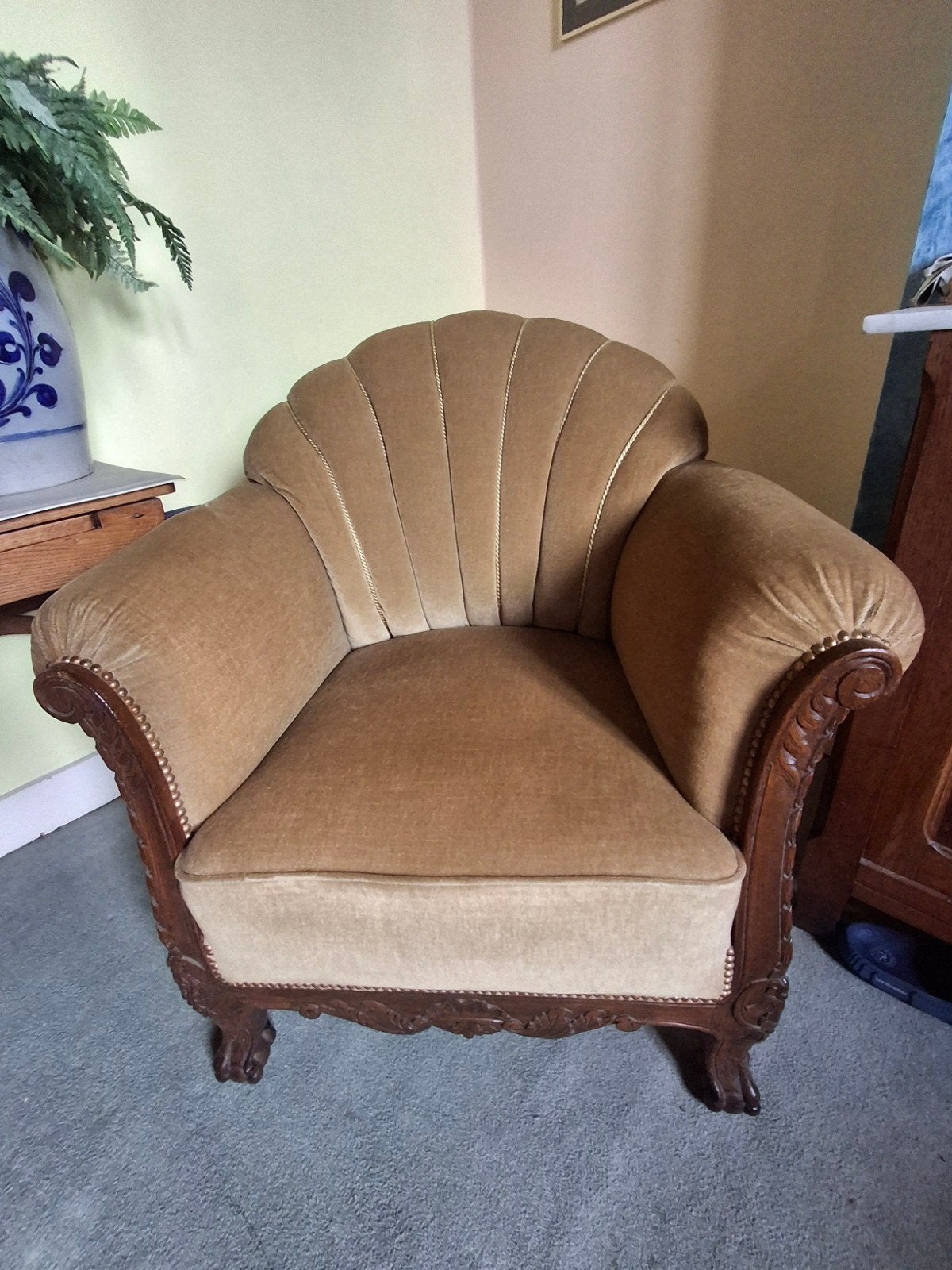 fauteuil « coquille » (shell-back chair) Art déco, Antiquités & Art, Enlèvement