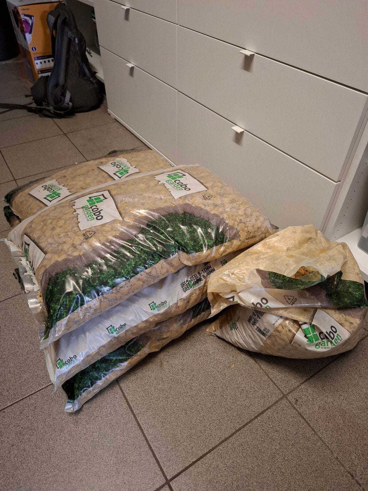 Grind Gres Geel 8-16 mm 25kg, Tuin en Terras, Grind, Keien en Split, Ophalen, Geel, Grind