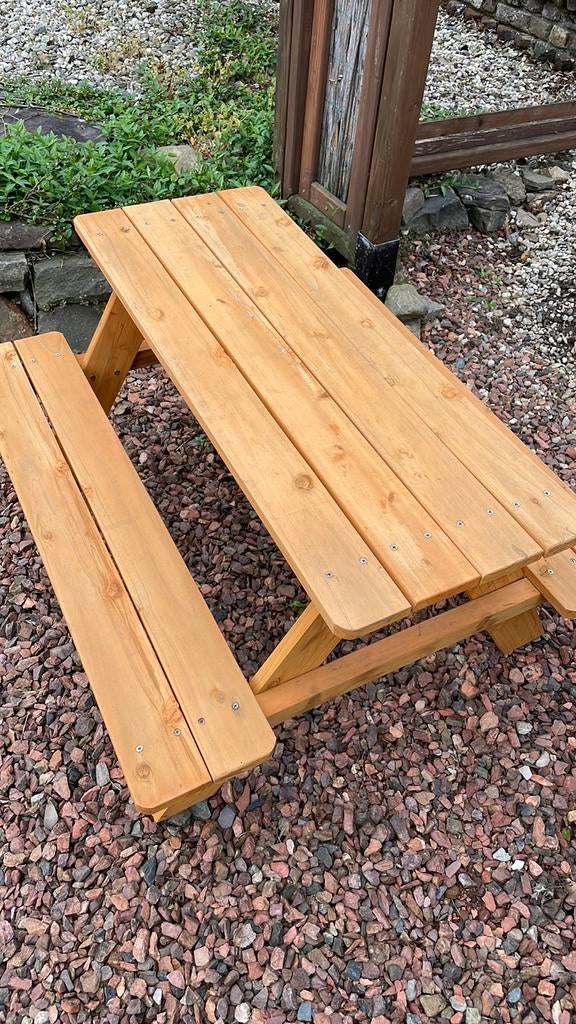 Kinder picknick tafel, Tuin en Terras, Picknicktafels, Ophalen, Zo goed als nieuw, Kinderpicknicktafel