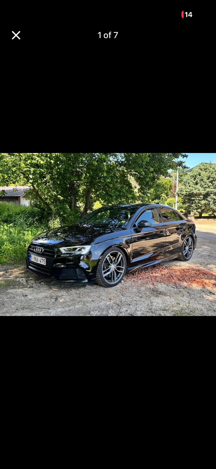 Audi S3 2017 123 000 km Manueel, Auto's, S3, Zwart, Bedrijf, Sportstoelen