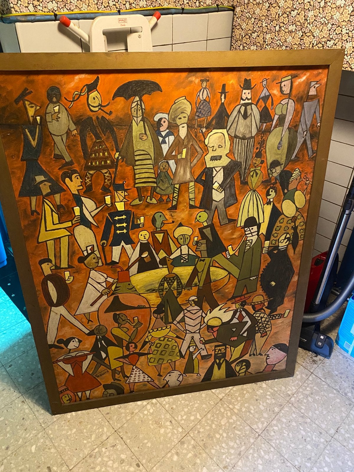 Groot schilderij, Ophalen