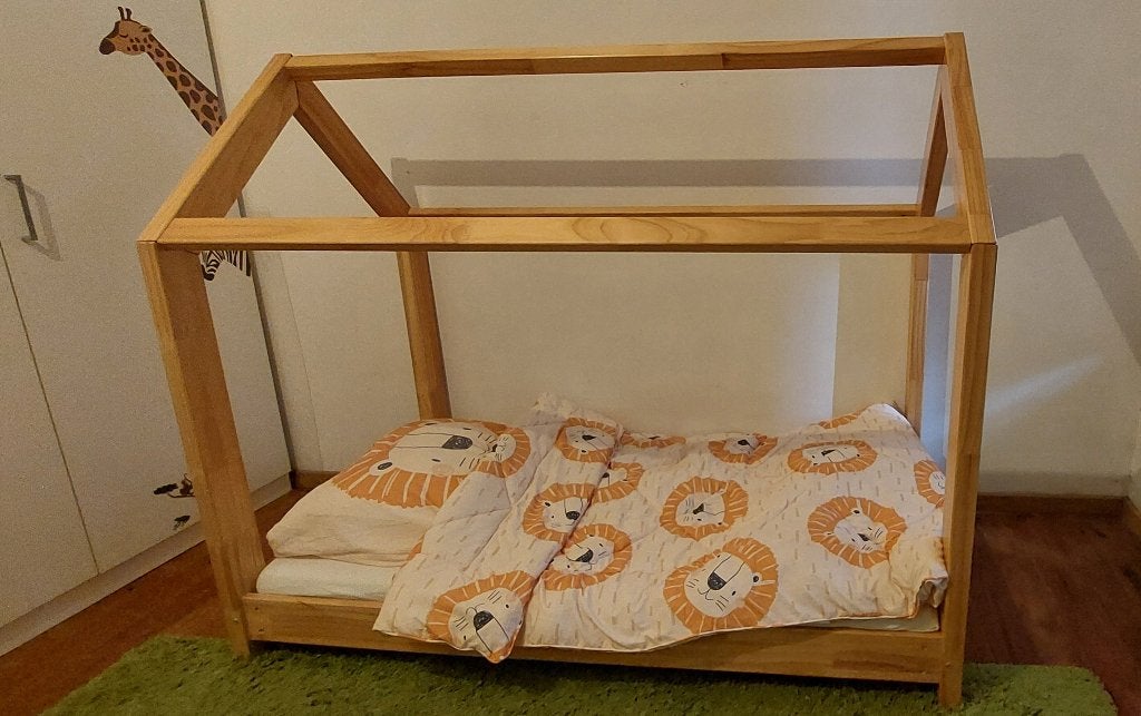 Peuterbed met matras, Kinderen en Baby's, Kinderkamer | Bedden, Gebruikt, 70 tot 85 cm, 140 tot 160 cm, Ophalen