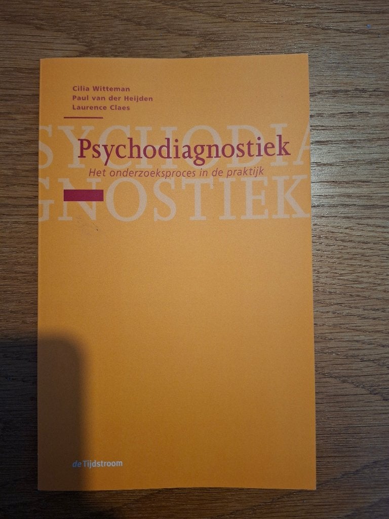 Boek 'Psychodiagnostiek' te koop, Ophalen, Zo goed als nieuw, Overige onderwerpen, Claes, Witteman en V. der Heijden