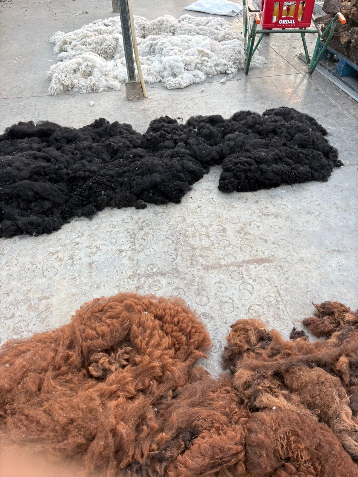 Alpacawol, Ophalen, Nieuw