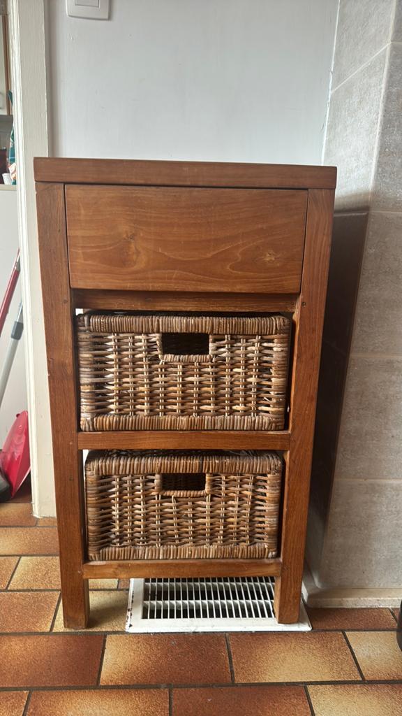 Meuble d’apoint, Maison & Meubles, Armoires | Commodes, Teck, Moins de 100 cm, Enlèvement, Utilisé