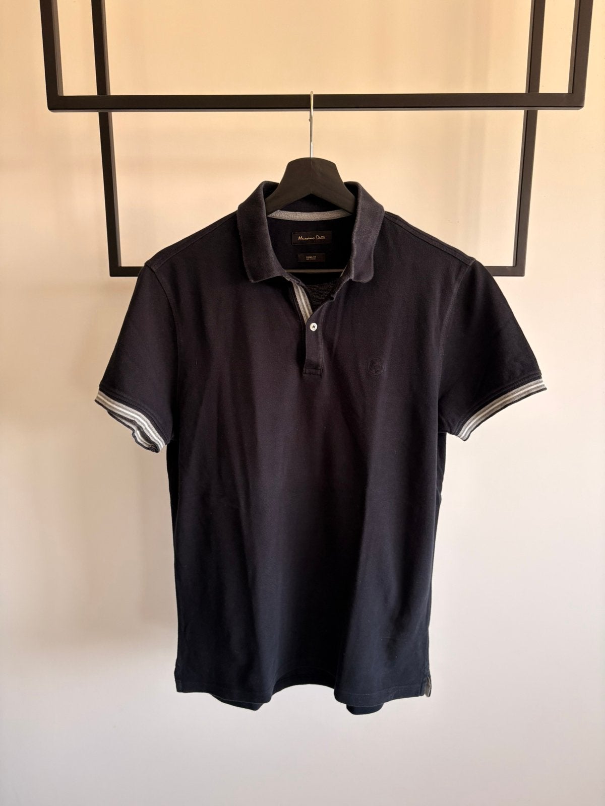 Zwarte polo Massimo Dutti maat M, Kleding | Heren, Polo's, Ophalen of Verzenden, Gedragen, Maat 48/50 (M), Zwart