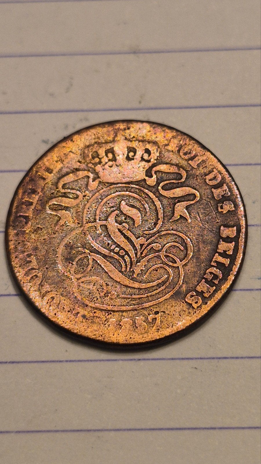 2 centiem koper leopold 1 van 1857 Frans, Timbres & Monnaies, Monnaies | Belgique, Enlèvement ou Envoi, Autre, Monnaie en vrac