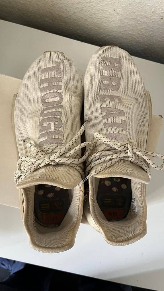 Adidas Pharrell Williams HU NMD – Blanc – Taille US 9/EU42, Kleding | Heren, Schoenen, Ophalen of Verzenden, Zo goed als nieuw