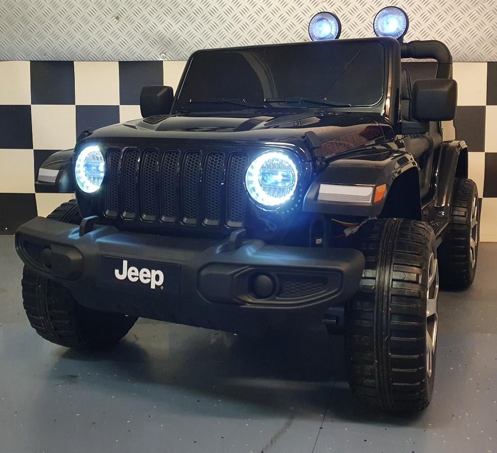Kinderauto Jeep Wrangler - leren zit - 4 motors - met RC, Enlèvement ou Envoi, Neuf, Télécommande