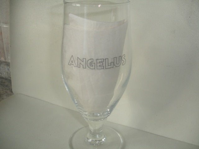 Bierglas Angelus, 33cl, brij. Angelus Waregem, Ophalen of Verzenden, Zo goed als nieuw, Glas of Glazen, Overige merken