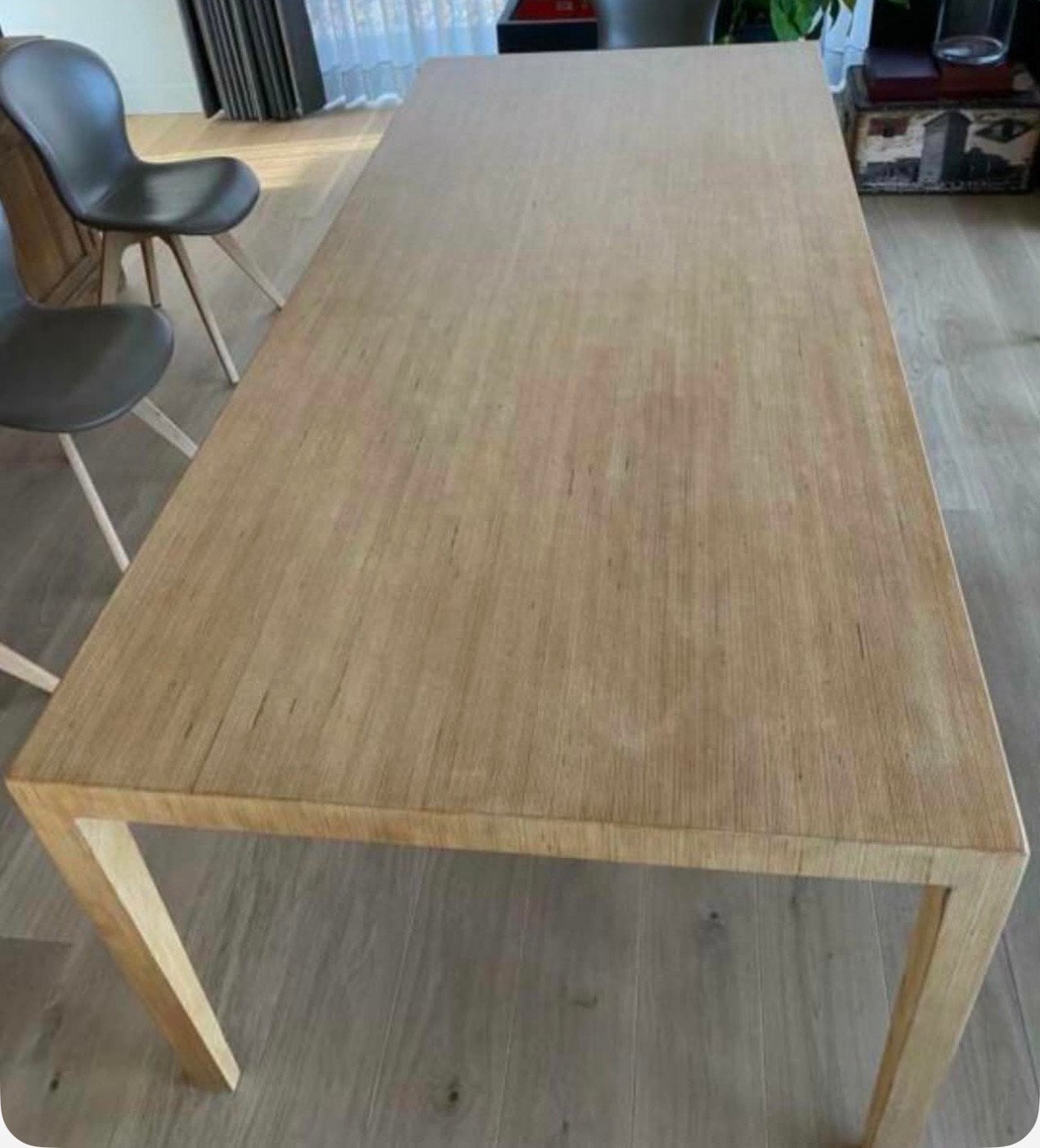 Table salle à manger en bois massif (220x90), Enlèvement, Utilisé