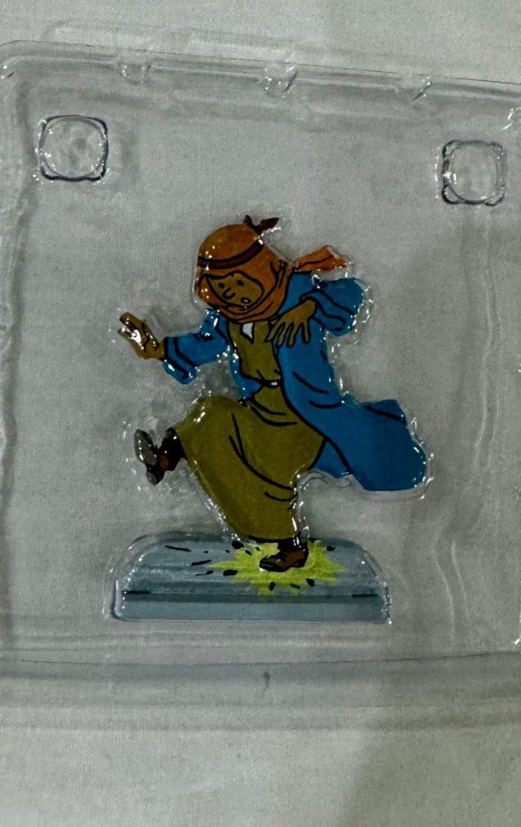 Kuifje figuur tin. Op voetje Nieuw in de verpakking, Collections, Personnages de BD, Enlèvement ou Envoi, Tintin, Comme neuf