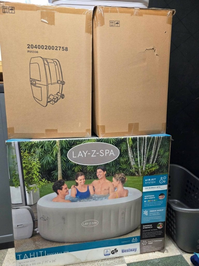 opblaasbare jacuzzi, Enlèvement, Comme neuf, Couverture, Gonflable