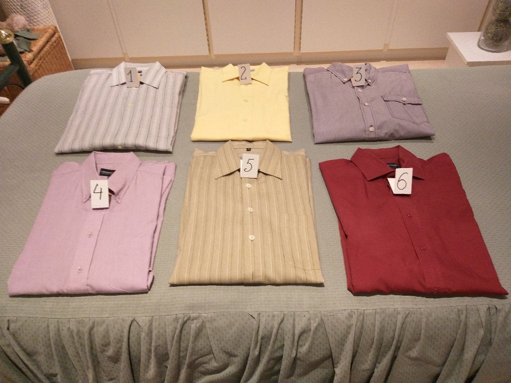 Chemises homme  à manches longues (2,50 euros pièce), Enlèvement ou Envoi, Jaune, Tour de cou 41/42 (L)