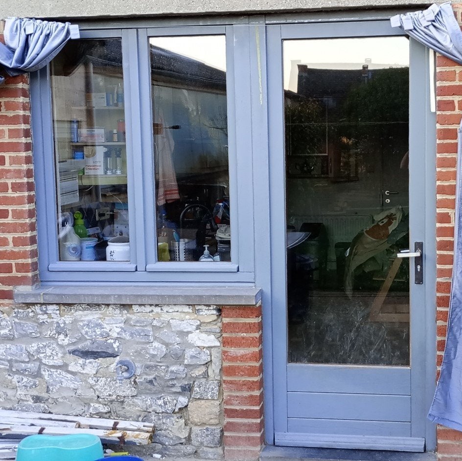 Ensemble porte-châssis, Double vitrage, 160 cm ou plus, Enlèvement, Utilisé