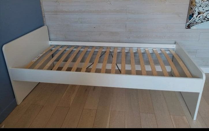 Lit une personne 90x200, Maison & Meubles, 90 cm, Une personne, Enlèvement, Utilisé