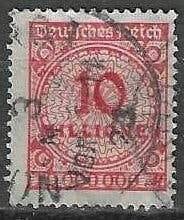Allemagne 1923 - Yvert 306 - Reich allemand - 10 Mn (ZG), Envoi, Non oblitéré