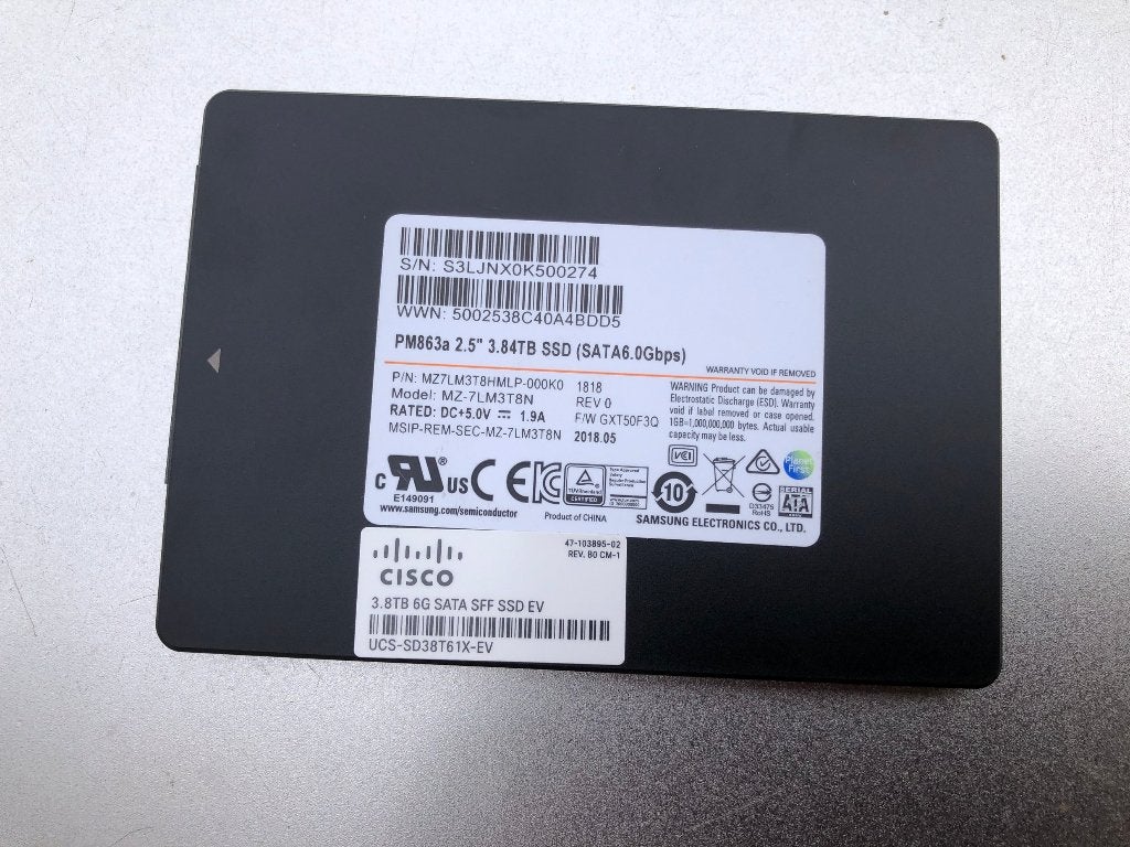 SSD 4TB Samsung PM863a Entreprise, Informatique & Logiciels, Interne, Comme neuf, Enlèvement, Samsung