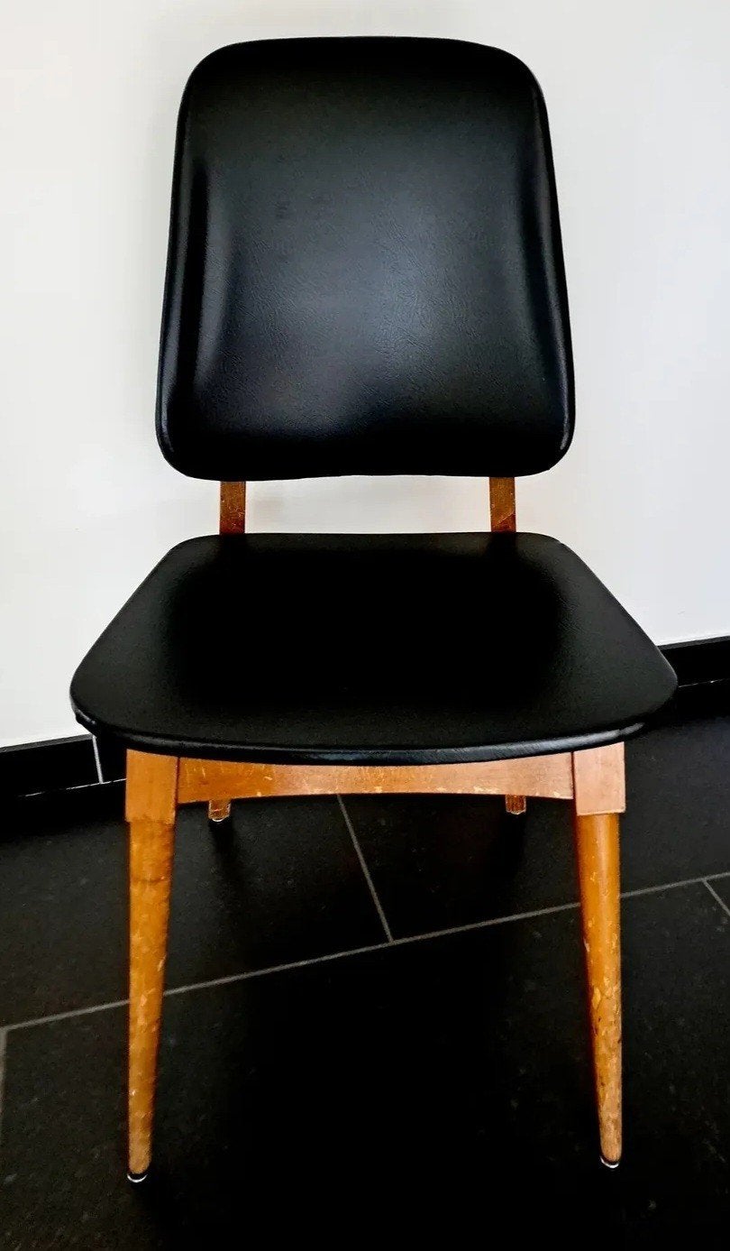 Vintage mid-century stoel, Huis en Inrichting, Stoelen, Hout, Ophalen