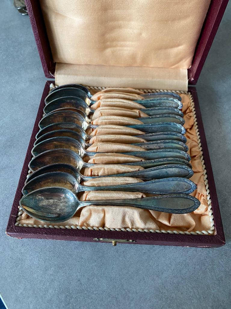 zilveren thee lepeltjes 12 stuks en 3 stuks, Ophalen of Verzenden