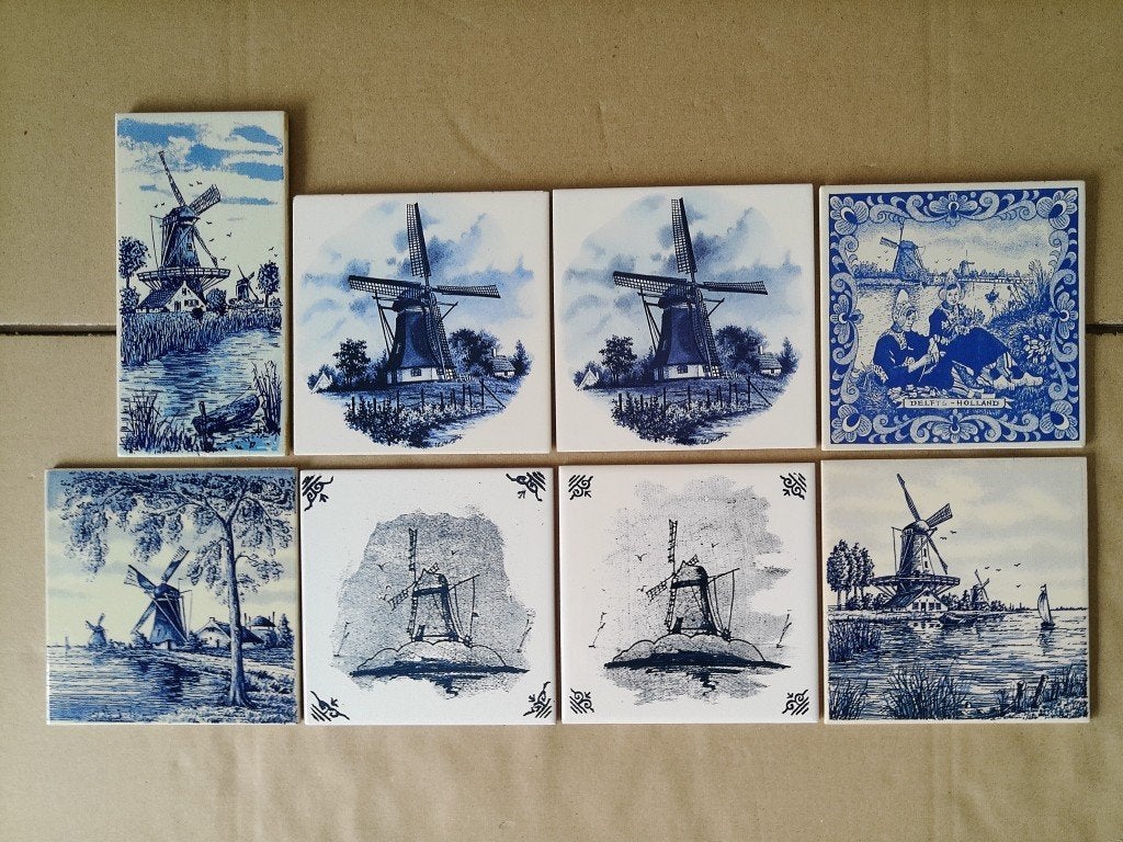 Carrelage vintage avec moulin  19euros par pièce Mosa Sphinx, Antiquités & Art, Enlèvement ou Envoi