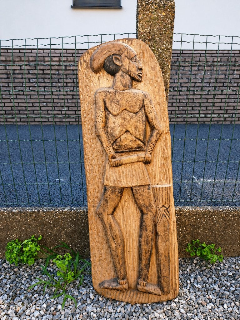 Prachtig handgesneden houten beeld uit Kenia (1984), Antiquités & Art, Art | Sculptures & Bois, Statue, Bois, Homme, Afrique, Brun