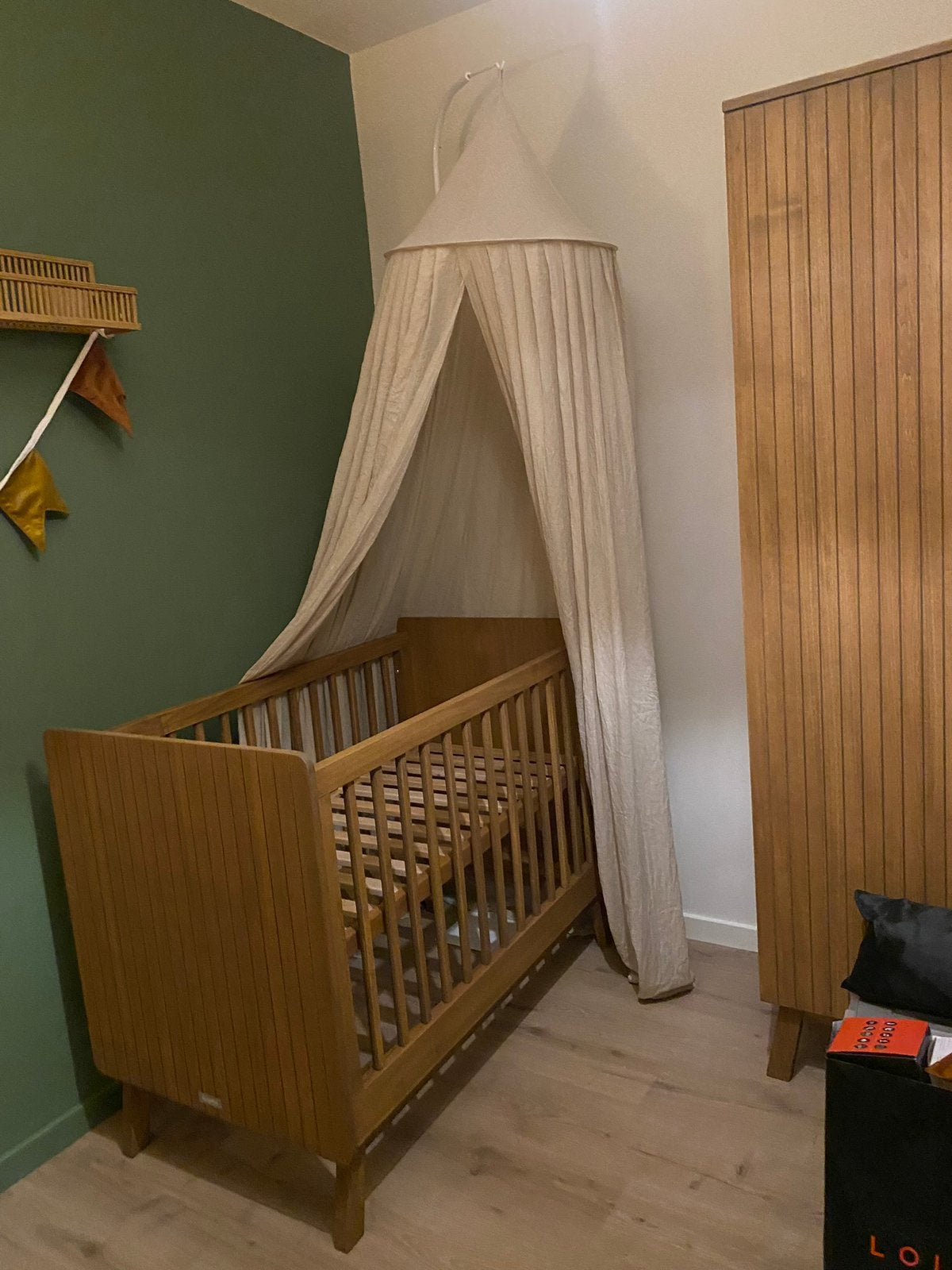 Bopita babybed Rose Wood 60x120, Kinderen en Baby's, Ophalen of Verzenden, Zo goed als nieuw