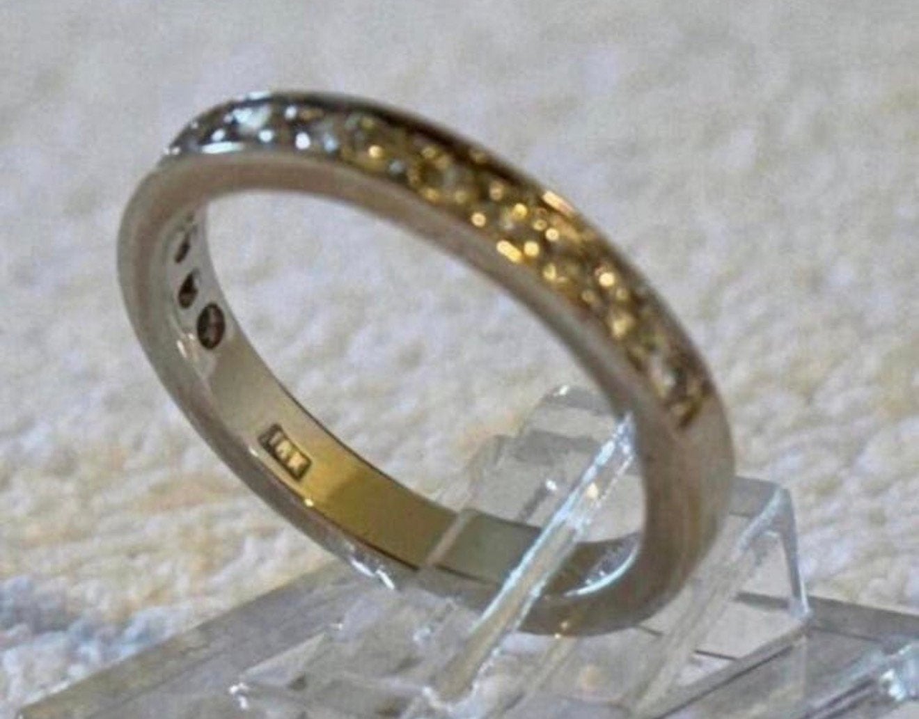 18 karaat gouden ring met natuurlijke diamant 0.42ct! 17mm, Ophalen of Verzenden, 17 tot 18, Met edelsteen, Dame